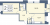 Планировка двухкомнатной квартиры площадью 62.38 кв. м в новостройке ЖК "Новый Лесснер"