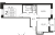 Планировка двухкомнатной квартиры площадью 63.12 кв. м в новостройке ЖК "Новый Лесснер"