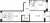 Планировка двухкомнатной квартиры площадью 56.13 кв. м в новостройке ЖК "Новый Лесснер"