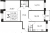 Планировка трехкомнатной квартиры площадью 97.22 кв. м в новостройке ЖК "Новый Лесснер"