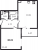 Планировка однокомнатной квартиры площадью 46.61 кв. м в новостройке ЖК "Энфилд"