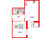 Планировка однокомнатной квартиры площадью 46.52 кв. м в новостройке ЖК "Энфилд"