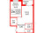 Планировка однокомнатной квартиры площадью 49.47 кв. м в новостройке ЖК "Энфилд"