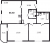 Планировка двухкомнатной квартиры площадью 66.5 кв. м в новостройке ЖК "Энфилд"