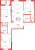 Планировка трехкомнатной квартиры площадью 88.69 кв. м в новостройке ЖК "Энфилд"