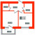 Планировка однокомнатной квартиры площадью 32.86 кв. м в новостройке ЖК "Тихий город"