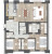 Планировка трехкомнатной квартиры площадью 143 кв. м в новостройке ЖК "One Trinity Place"