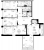 Планировка четырехкомнатной квартиры площадью 224.9 кв. м в новостройке ЖК "Петровская доминанта"
