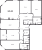 Планировка пятикомнатной квартиры площадью 185.9 кв. м в новостройке ЖК "Петровская доминанта"
