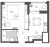 Планировка однокомнатной квартиры площадью 36.2 кв. м в новостройке ЖК "Эталон на Неве"