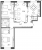 Планировка трехкомнатной квартиры площадью 104.5 кв. м в новостройке ЖК "Эталон на Неве"