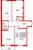 Планировка трехкомнатной квартиры площадью 105.27 кв. м в новостройке ЖК "Tesoro"