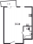 Планировка однокомнатной квартиры площадью 36.68 кв. м в новостройке ЖК "Приморский квартал"
