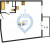 Планировка однокомнатной квартиры площадью 42.28 кв. м в новостройке ЖК "Приморский квартал"