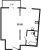 Планировка однокомнатной квартиры площадью 38.86 кв. м в новостройке ЖК "Приморский квартал"