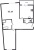 Планировка двухкомнатной квартиры площадью 65.19 кв. м в новостройке ЖК "Приморский квартал"
