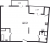 Планировка двухкомнатной квартиры площадью 60.57 кв. м в новостройке ЖК "Приморский квартал"