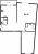 Планировка двухкомнатной квартиры площадью 66.36 кв. м в новостройке ЖК "Приморский квартал"