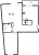 Планировка двухкомнатной квартиры площадью 67.13 кв. м в новостройке ЖК "Приморский квартал"