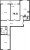 Планировка трехкомнатной квартиры площадью 78.61 кв. м в новостройке ЖК "Приморский квартал"