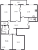 Планировка четырехкомнатной квартиры площадью 99.41 кв. м в новостройке ЖК "Приморский квартал"