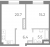 Планировка однокомнатной квартиры площадью 47.8 кв. м в новостройке ЖК "Neva Hаus"