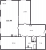 Планировка двухкомнатной квартиры площадью 122.9 кв. м в новостройке ЖК "Neva Hаus"