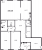 Планировка трехкомнатной квартиры площадью 158.2 кв. м в новостройке ЖК "Neva Hаus"