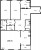 Планировка трехкомнатной квартиры площадью 148.91 кв. м в новостройке ЖК "Neva Hаus"