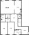 Планировка трехкомнатной квартиры площадью 158 кв. м в новостройке ЖК "Neva Hаus"