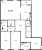 Планировка трехкомнатной квартиры площадью 155.3 кв. м в новостройке ЖК "Neva Hаus"