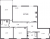 Планировка трехкомнатной квартиры площадью 127.9 кв. м в новостройке ЖК "Neva Hаus"