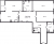 Планировка трехкомнатной квартиры площадью 118.7 кв. м в новостройке ЖК "Neva Hаus"