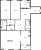 Планировка трехкомнатной квартиры площадью 149.8 кв. м в новостройке ЖК "Neva Hаus"