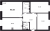 Планировка трехкомнатной квартиры площадью 95.83 кв. м в новостройке ЖК "Neva Hаus"