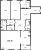 Планировка трехкомнатной квартиры площадью 149.46 кв. м в новостройке ЖК "Neva Hаus"