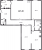 Планировка трехкомнатной квартиры площадью 147.2 кв. м в новостройке ЖК "Neva Hаus"