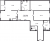 Планировка трехкомнатной квартиры площадью 118.4 кв. м в новостройке ЖК "Neva Hаus"