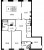 Планировка трехкомнатной квартиры площадью 158.22 кв. м в новостройке ЖК "Neva Hаus"