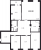 Планировка четырехкомнатной квартиры площадью 155.9 кв. м в новостройке ЖК "Neva Hаus"