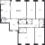 Планировка пятикомнатной квартиры площадью 201.76 кв. м в новостройке ЖК "Neva Hаus"