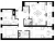 Планировка трехкомнатной квартиры площадью 107.1 кв. м в новостройке ЖК Botanica