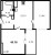 Планировка двухкомнатной квартиры площадью 49.78 кв. м в новостройке ЖК "ЦДС Московский"