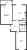 Планировка двухкомнатной квартиры площадью 62.25 кв. м в новостройке ЖК "ЦДС Московский"