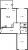 Планировка двухкомнатной квартиры площадью 70.41 кв. м в новостройке ЖК "ЦДС Московский"