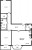 Планировка двухкомнатной квартиры площадью 85.57 кв. м в новостройке ЖК "Ariosto!"