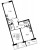 Планировка двухкомнатной квартиры площадью 68.54 кв. м в новостройке ЖК "Ariosto!"