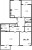 Планировка трехкомнатной квартиры площадью 101.18 кв. м в новостройке ЖК "Ariosto!"