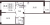 Планировка двухкомнатной квартиры площадью 59.9 кв. м в новостройке ЖК "Притяжение"