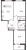 Планировка двухкомнатной квартиры площадью 62.4 кв. м в новостройке ЖК "Притяжение"